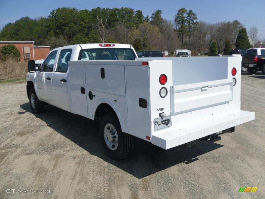 2010 Silverado 2500HD Crew Cab 4x4 Utility Truck - Summit White / Dark Titanium photo #2