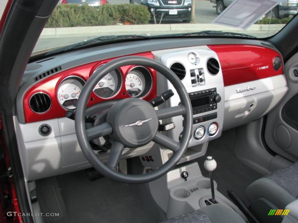 2006 PT Cruiser Touring Convertible - Inferno Red Crystal Pearl / Pastel Slate Gray photo #5