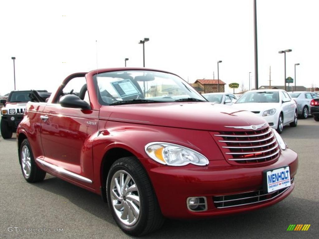 2006 PT Cruiser Touring Convertible - Inferno Red Crystal Pearl / Pastel Slate Gray photo #10