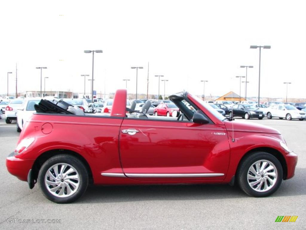 2006 PT Cruiser Touring Convertible - Inferno Red Crystal Pearl / Pastel Slate Gray photo #11