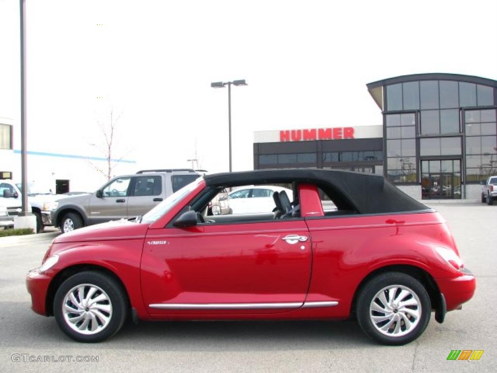 2006 PT Cruiser Touring Convertible - Inferno Red Crystal Pearl / Pastel Slate Gray photo #16