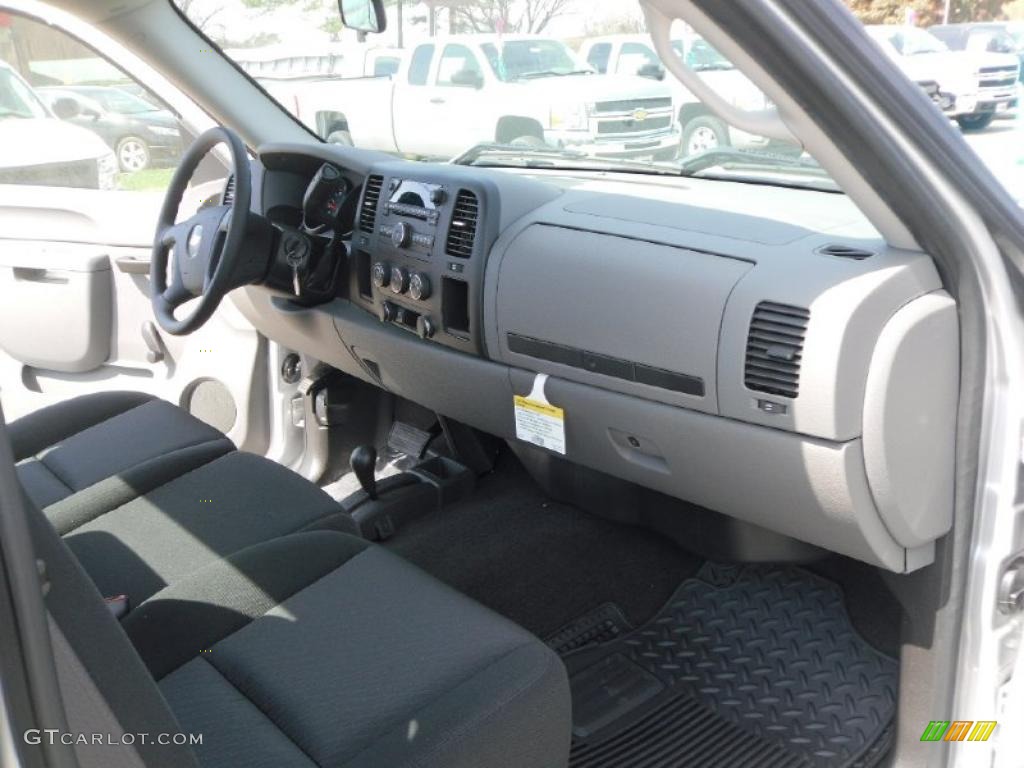 2010 Silverado 1500 LS Regular Cab 4x4 - Sheer Silver Metallic / Dark Titanium photo #19