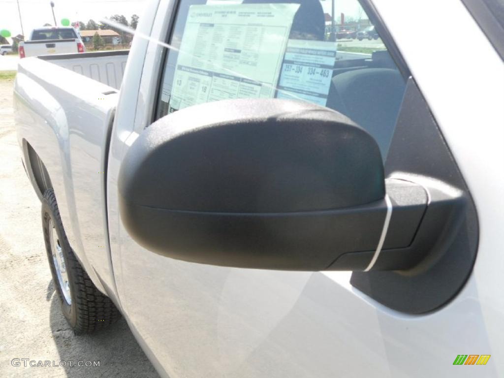 2010 Silverado 1500 LS Regular Cab 4x4 - Sheer Silver Metallic / Dark Titanium photo #21