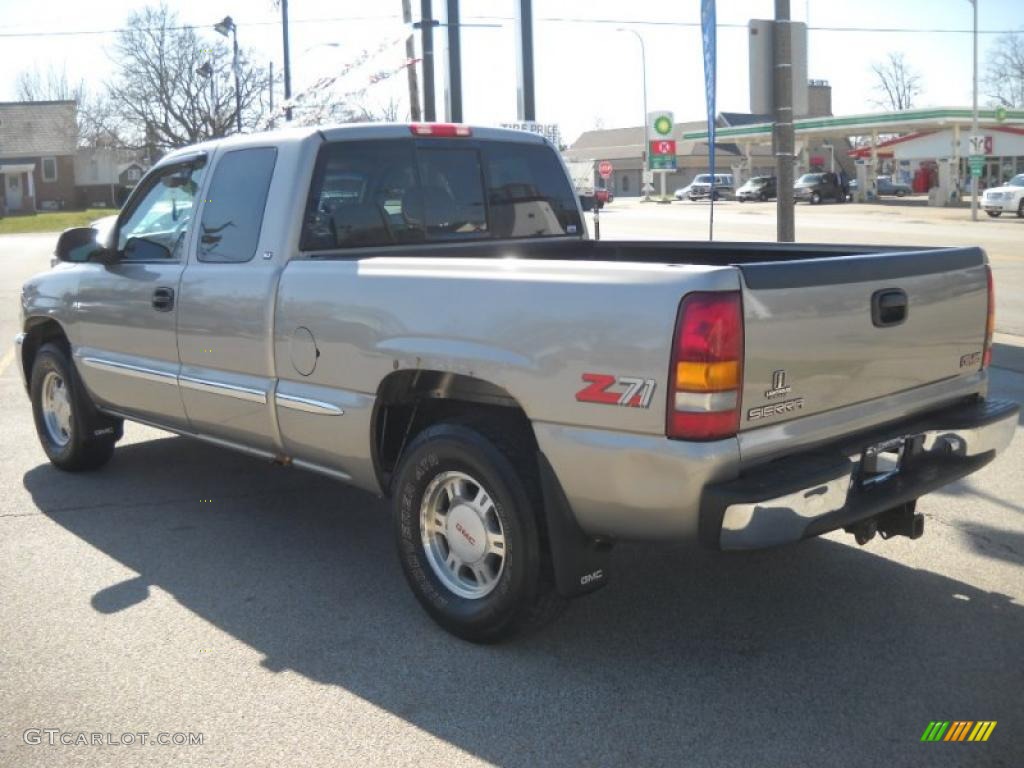 1999 Sierra 1500 SLT Extended Cab 4x4 - Pewter Metallic / Gray photo #5