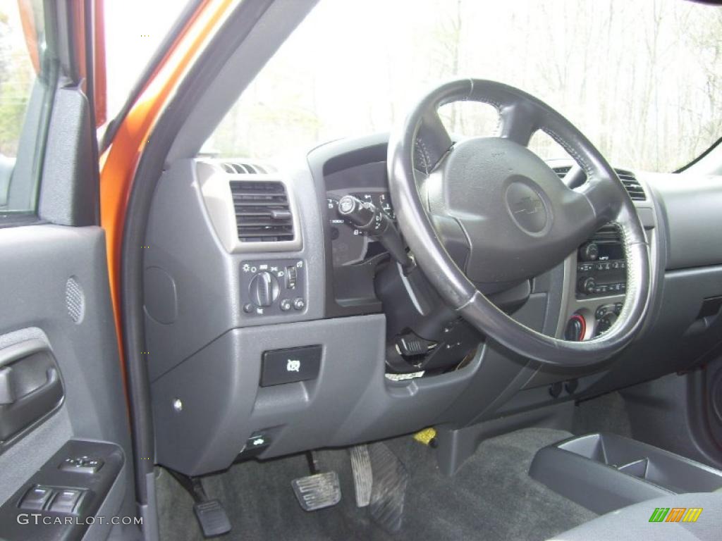 2005 Colorado Z71 Extended Cab 4x4 - Sunburst Orange Metallic / Medium Dark Pewter photo #8