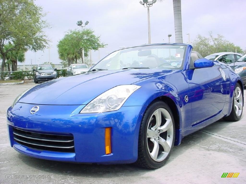 Daytona Blue Metallic 2006 Nissan 350Z Touring Roadster Exterior Photo #27629295