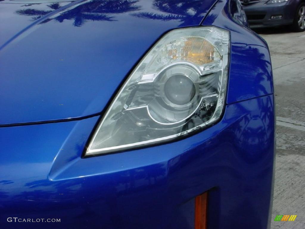 2006 350Z Touring Roadster - Daytona Blue Metallic / Frost Leather photo #10