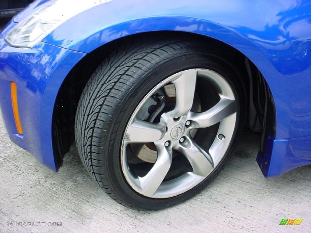2006 350Z Touring Roadster - Daytona Blue Metallic / Frost Leather photo #24