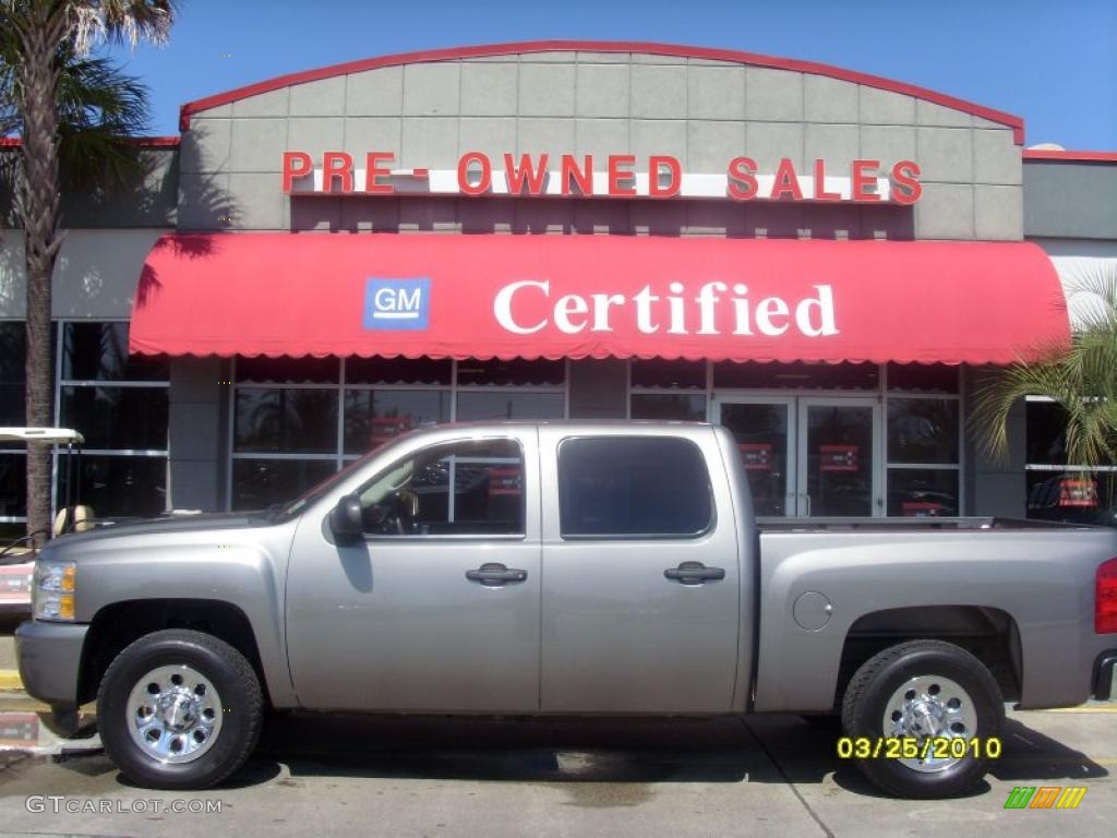 2008 Silverado 1500 LT Crew Cab - Graystone Metallic / Light Titanium/Ebony Accents photo #1