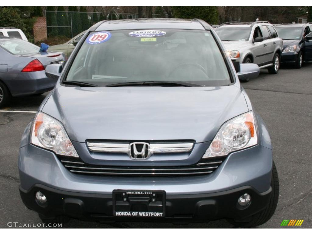 2009 CR-V EX-L 4WD - Glacier Blue Metallic / Gray photo #3