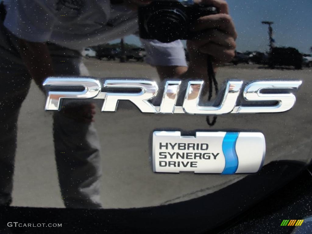 2005 Prius Hybrid - Black / Ivory/Brown photo #20