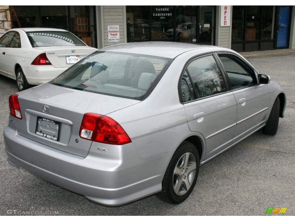 2004 Civic EX Sedan - Satin Silver Metallic / Gray photo #6