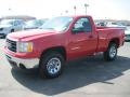 2010 Fire Red GMC Sierra 1500 Regular Cab 4x4  photo #1