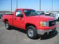 2010 Fire Red GMC Sierra 1500 Regular Cab 4x4  photo #3