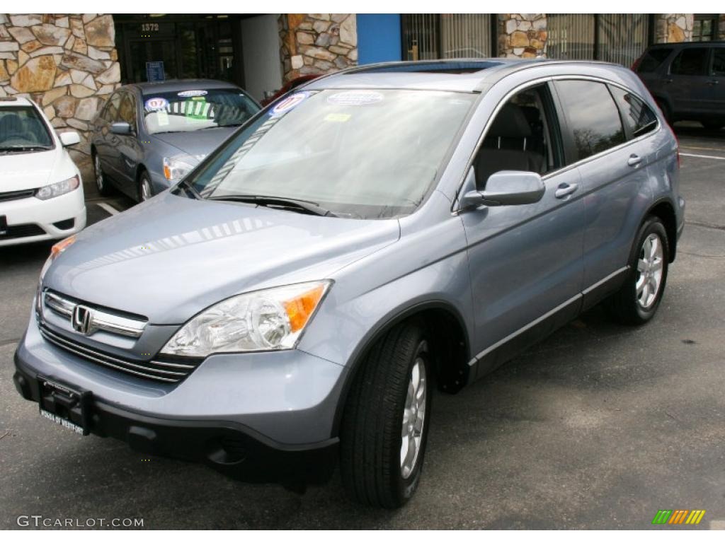 2007 CR-V EX-L 4WD - Glacier Blue Metallic / Gray photo #2