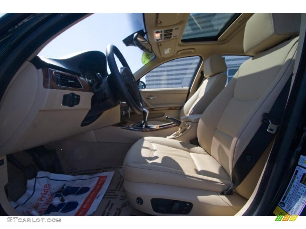 2008 3 Series 328xi Sedan - Deep Green Metallic / Beige photo #2