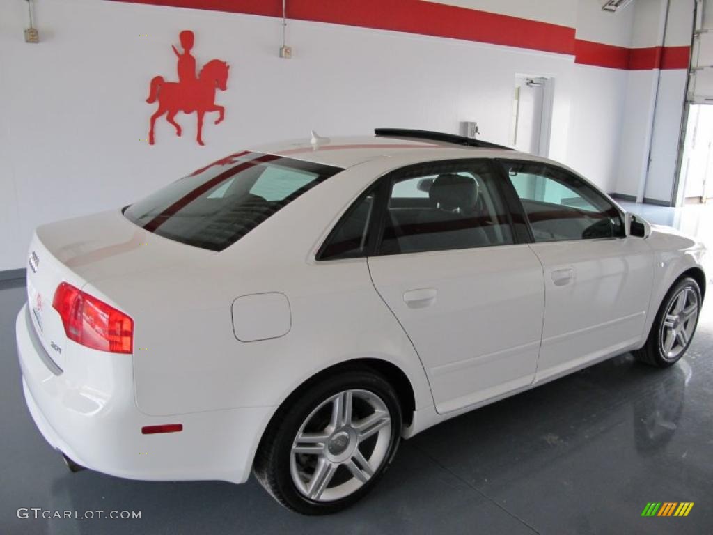 2008 A4 2.0T Sedan - Ibis White / Black photo #6