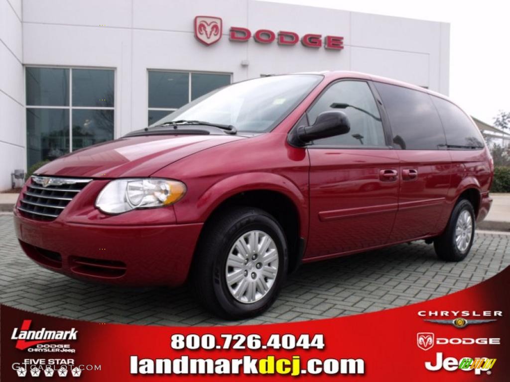 2007 Town & Country LX - Inferno Red Crystal Pearl / Medium Slate Gray photo #1