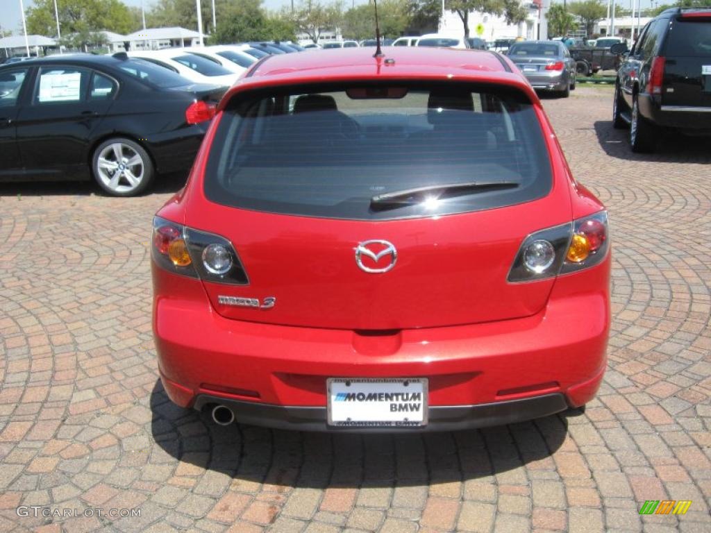 2005 MAZDA3 s Hatchback - Velocity Red Mica / Black/Red photo #6