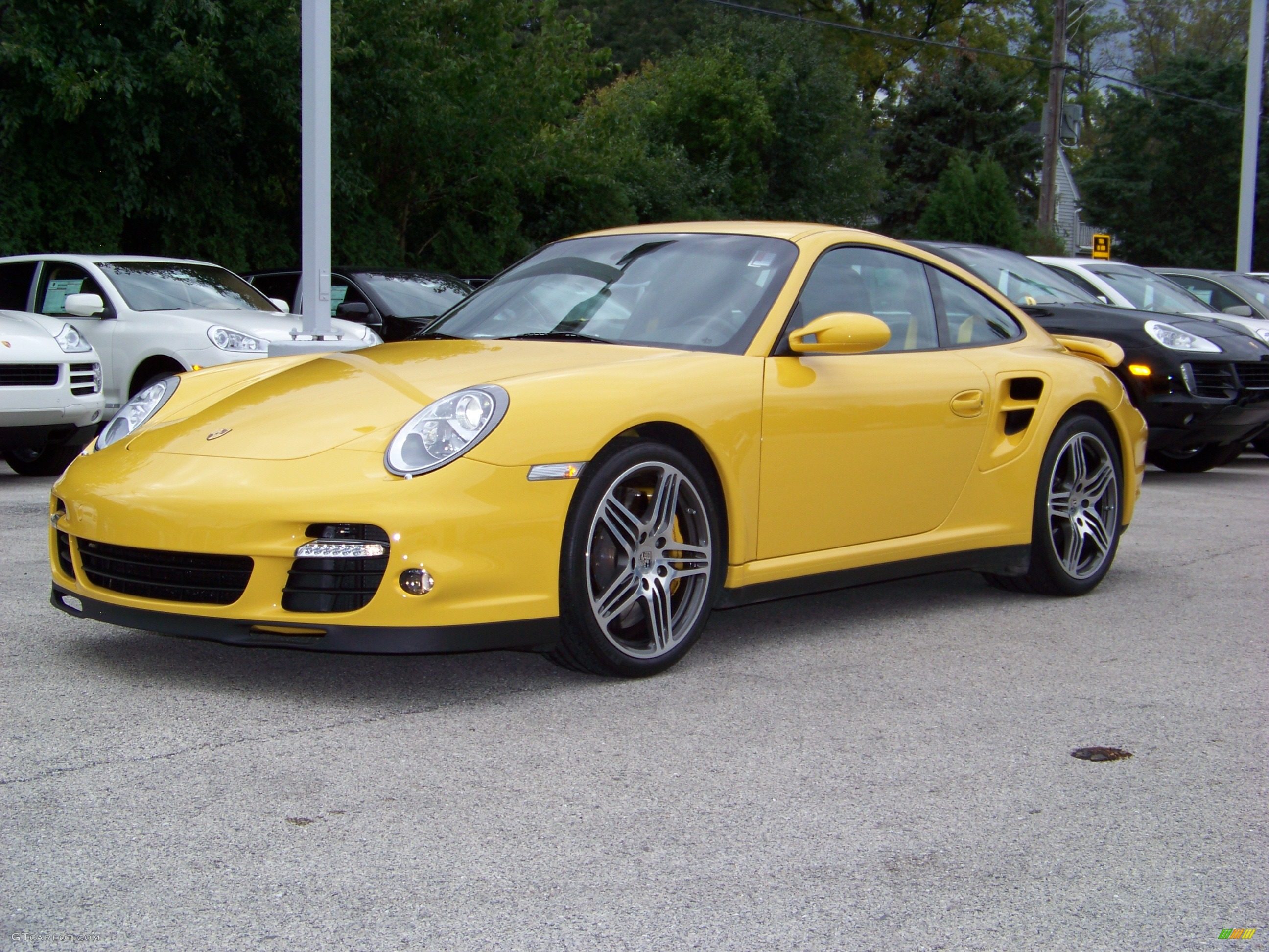 2007 911 Turbo Coupe - Speed Yellow / Black/Stone Grey photo #1