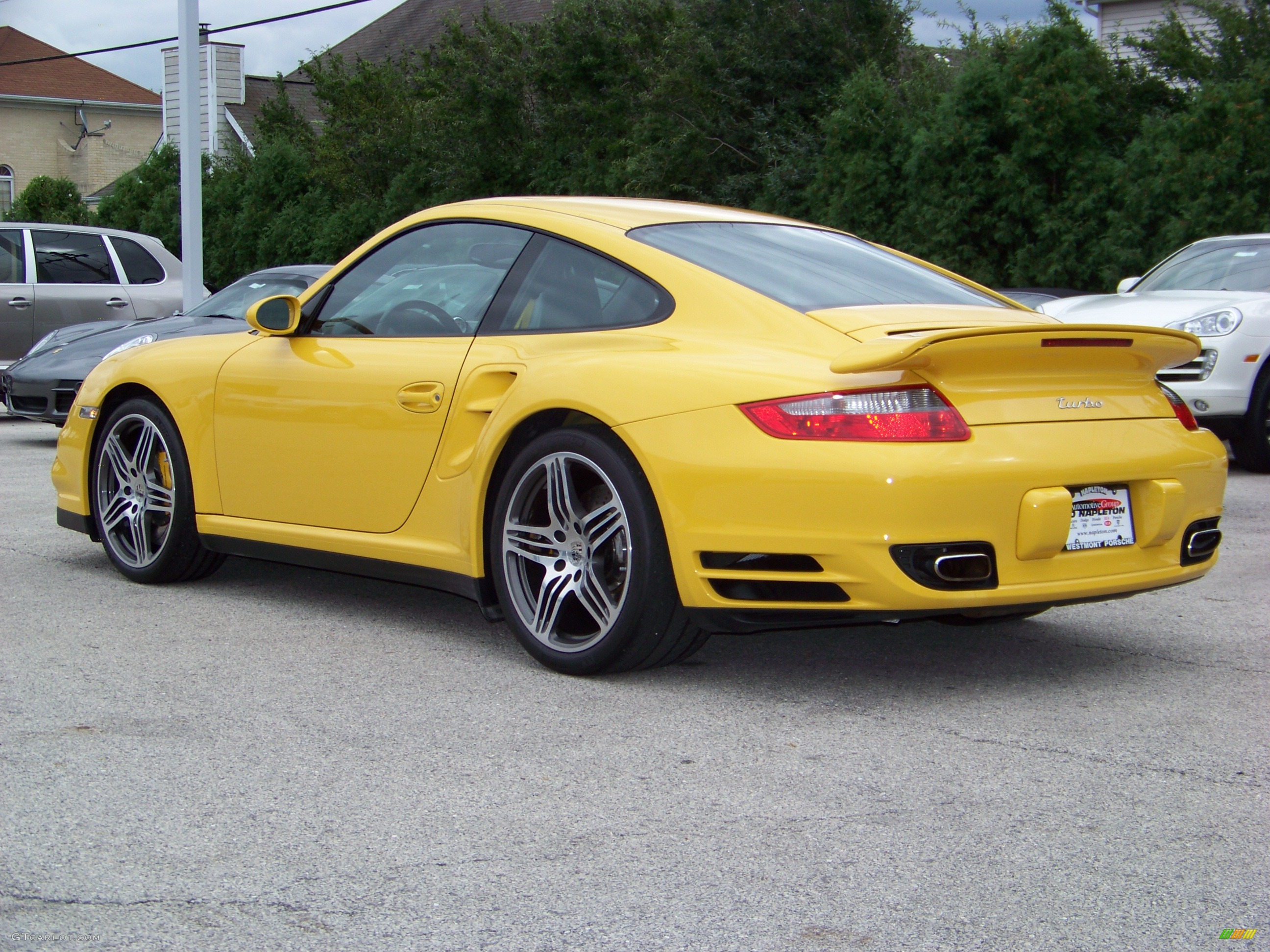 2007 911 Turbo Coupe - Speed Yellow / Black/Stone Grey photo #3