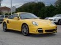 2007 Speed Yellow Porsche 911 Turbo Coupe  photo #4
