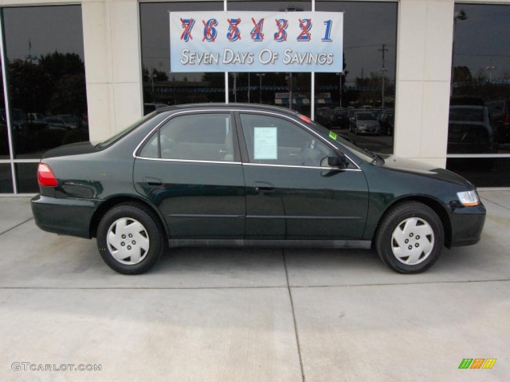 1999 Accord LX V6 Sedan - Dark Emerald Pearl / Ivory photo #2