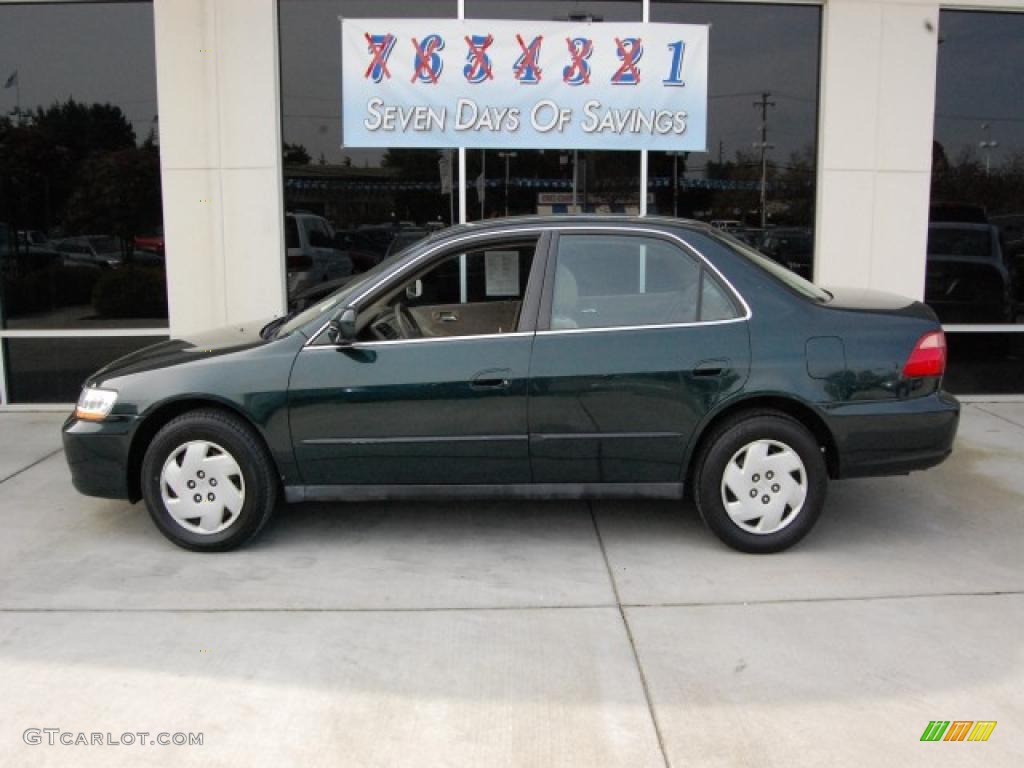 1999 Accord LX V6 Sedan - Dark Emerald Pearl / Ivory photo #6