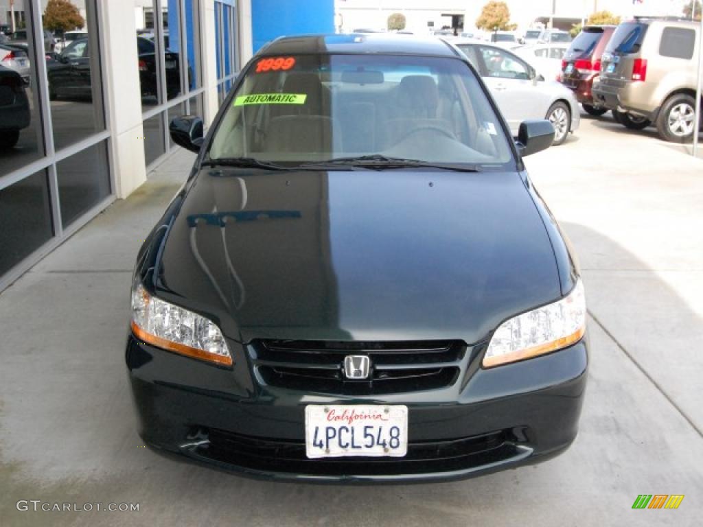 1999 Accord LX V6 Sedan - Dark Emerald Pearl / Ivory photo #8