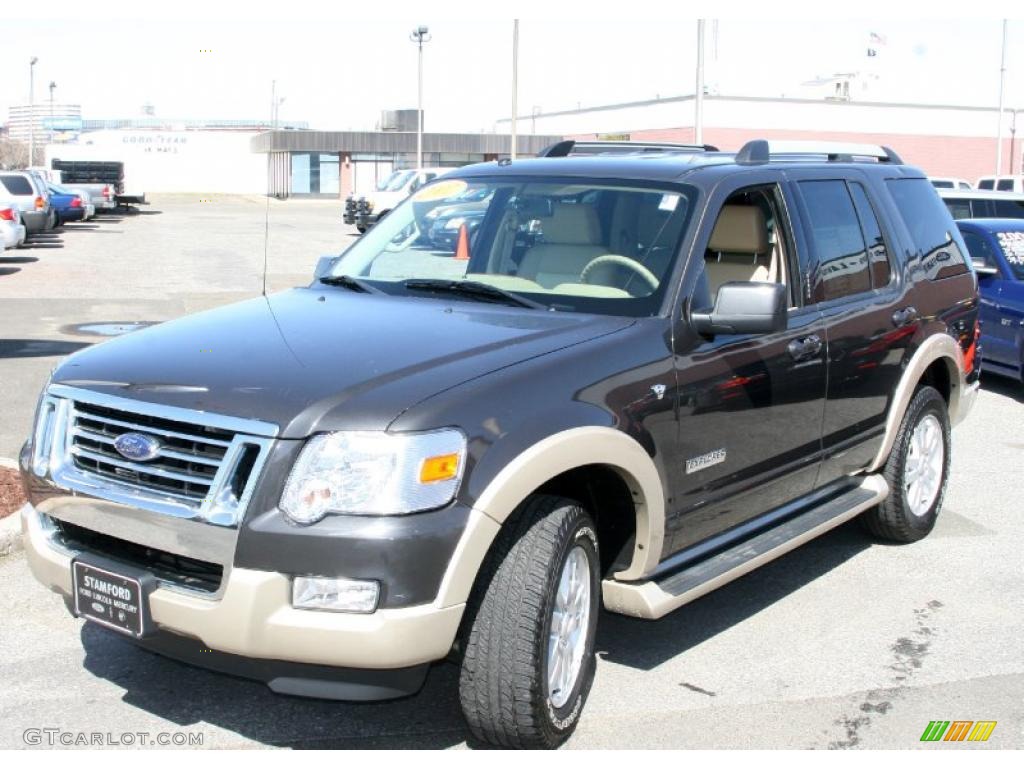 2007 Explorer Eddie Bauer 4x4 - Carbon Metallic / Camel photo #1