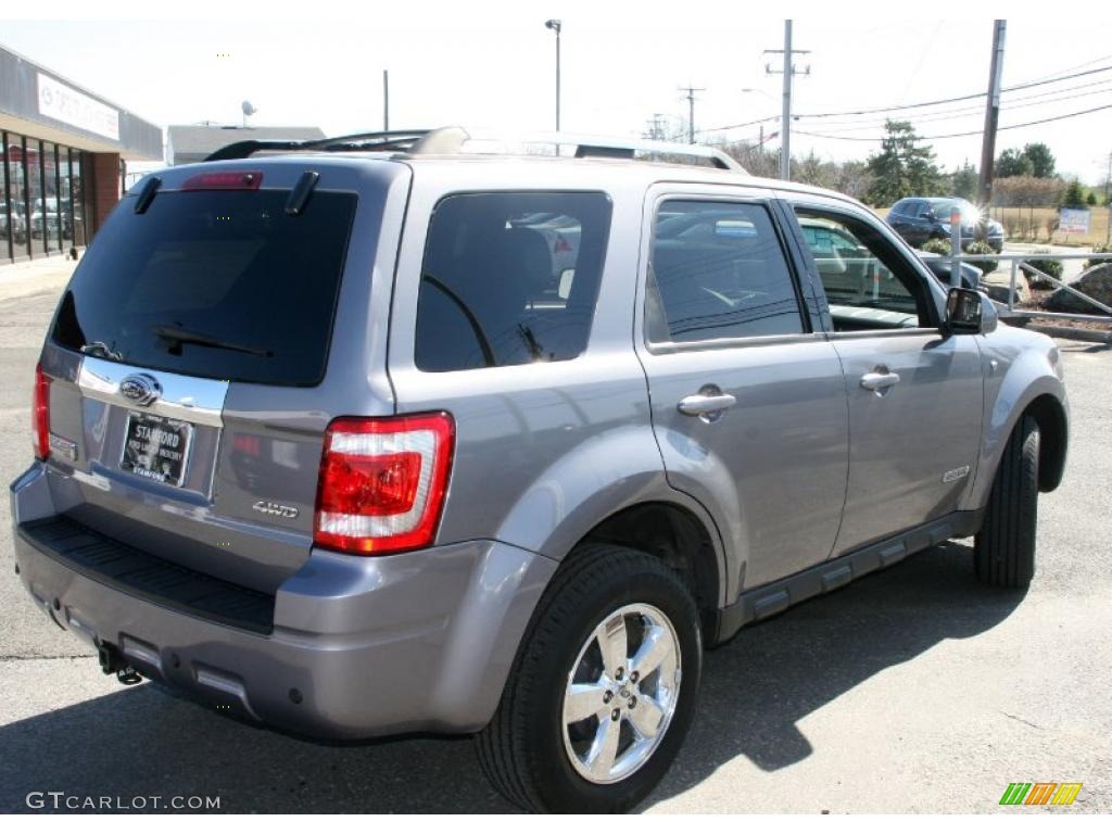 2008 Escape Limited 4WD - Tungsten Grey Metallic / Charcoal photo #6