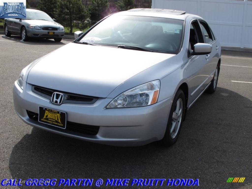 2003 Accord EX Sedan - Satin Silver Metallic / Black photo #3