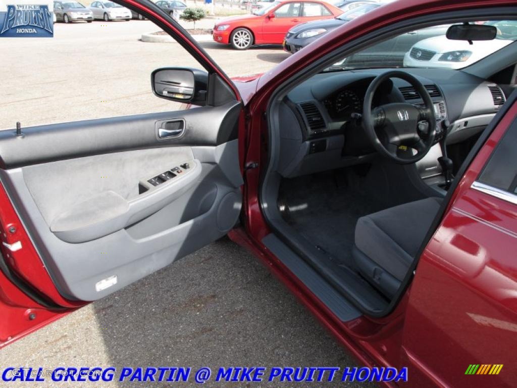 2007 Accord EX Sedan - Moroccan Red Pearl / Gray photo #11
