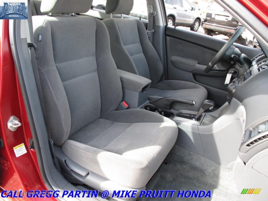 2007 Accord EX Sedan - Moroccan Red Pearl / Gray photo #15