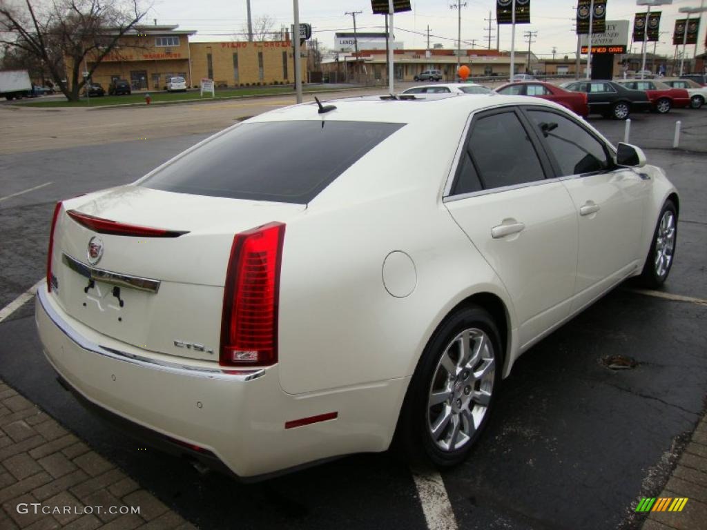 2008 CTS 4 AWD Sedan - White Diamond Tri-Coat / Cashmere/Cocoa photo #4