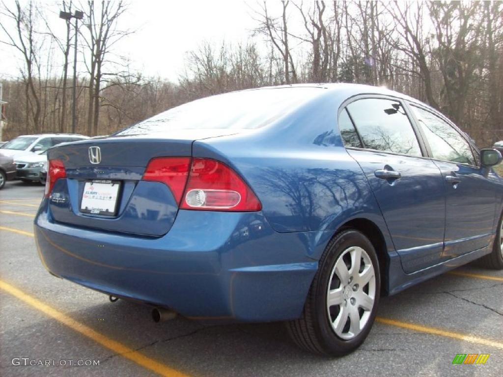 2007 Civic LX Sedan - Atomic Blue Metallic / Gray photo #21