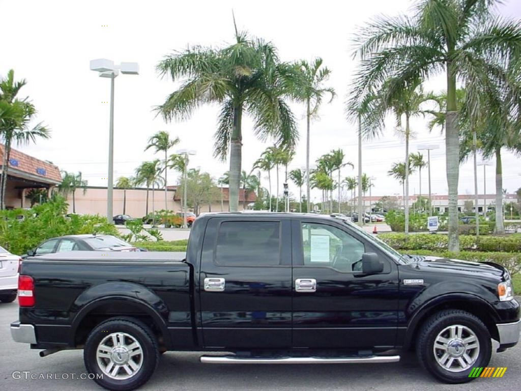 2006 F150 Lariat SuperCrew - Black / Black photo #2