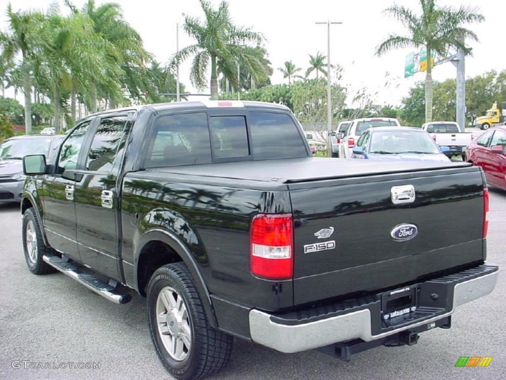 2006 F150 Lariat SuperCrew - Black / Black photo #7
