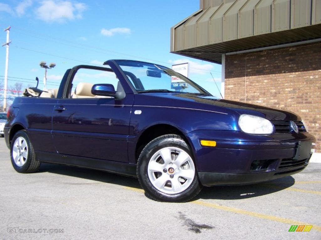 2002 Cabrio GLX - Marlin Blue Pearl / Beige photo #2