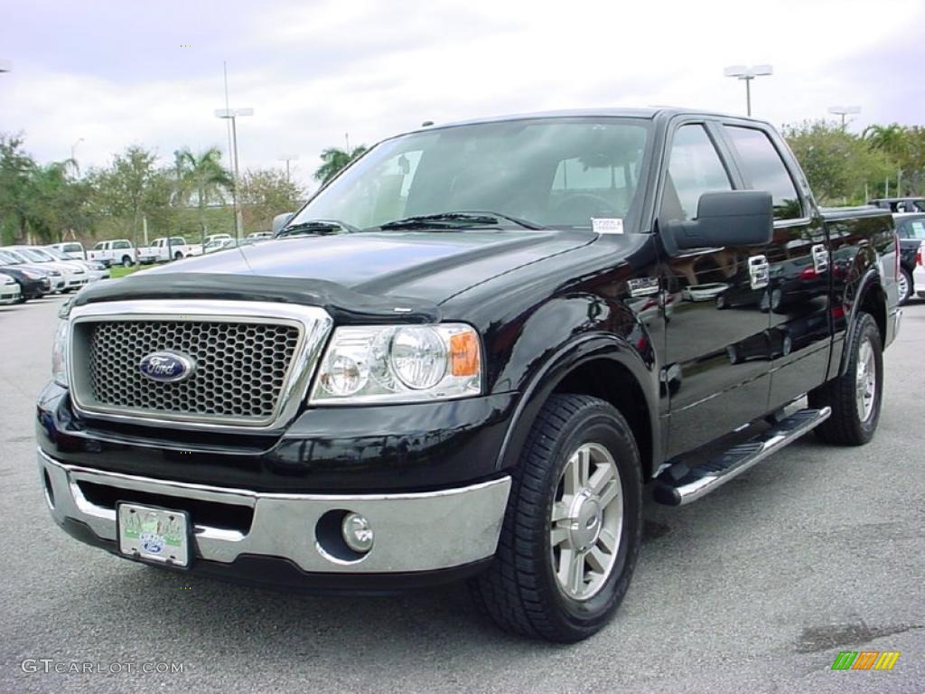2006 F150 Lariat SuperCrew - Black / Black photo #9