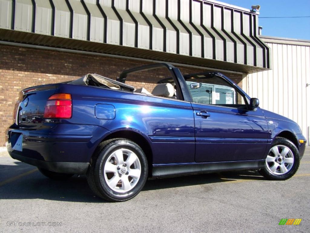 2002 Cabrio GLX - Marlin Blue Pearl / Beige photo #7