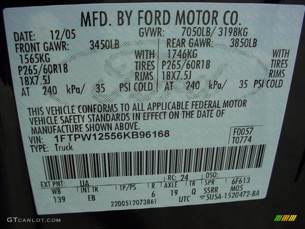 2006 F150 Lariat SuperCrew - Black / Black photo #23