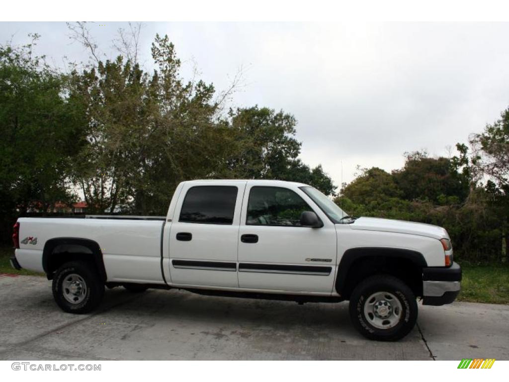 2005 Silverado 2500HD LT Crew Cab 4x4 - Summit White / Dark Charcoal photo #14