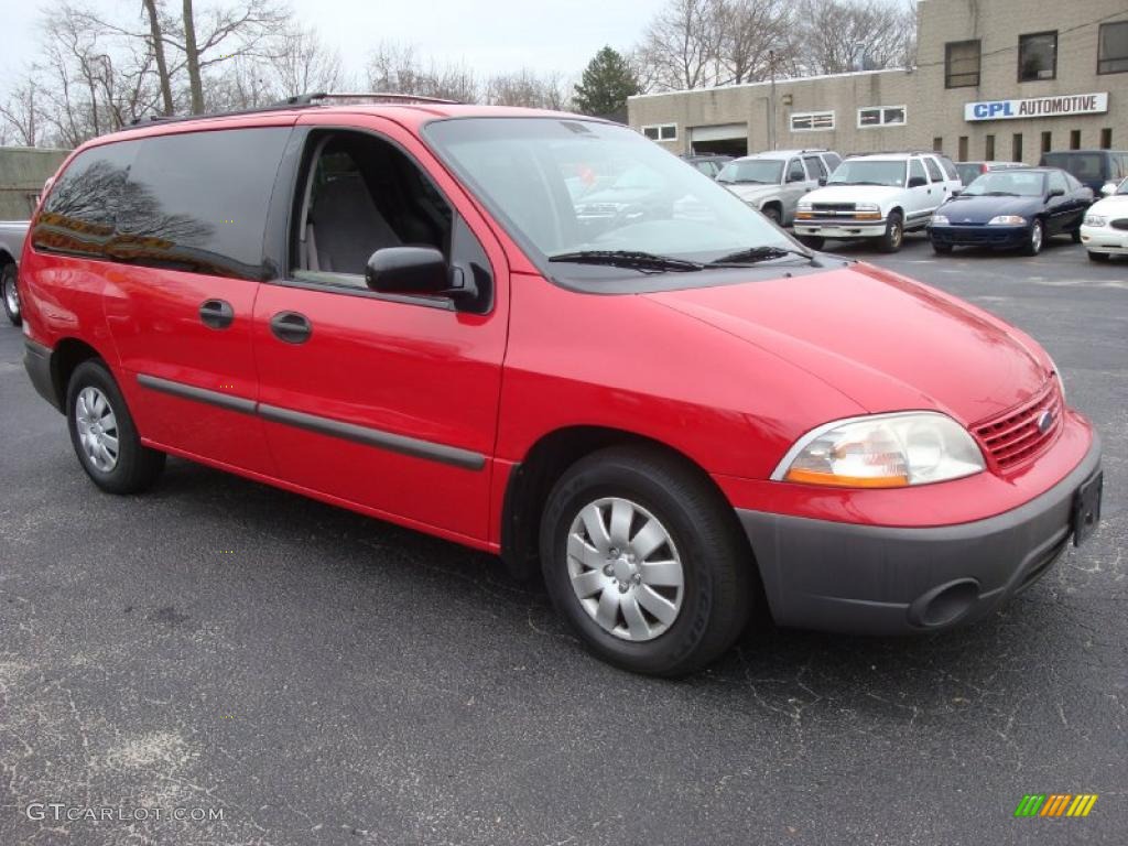2001 Windstar LX - Bright Red Metallic / Medium Graphite photo #8