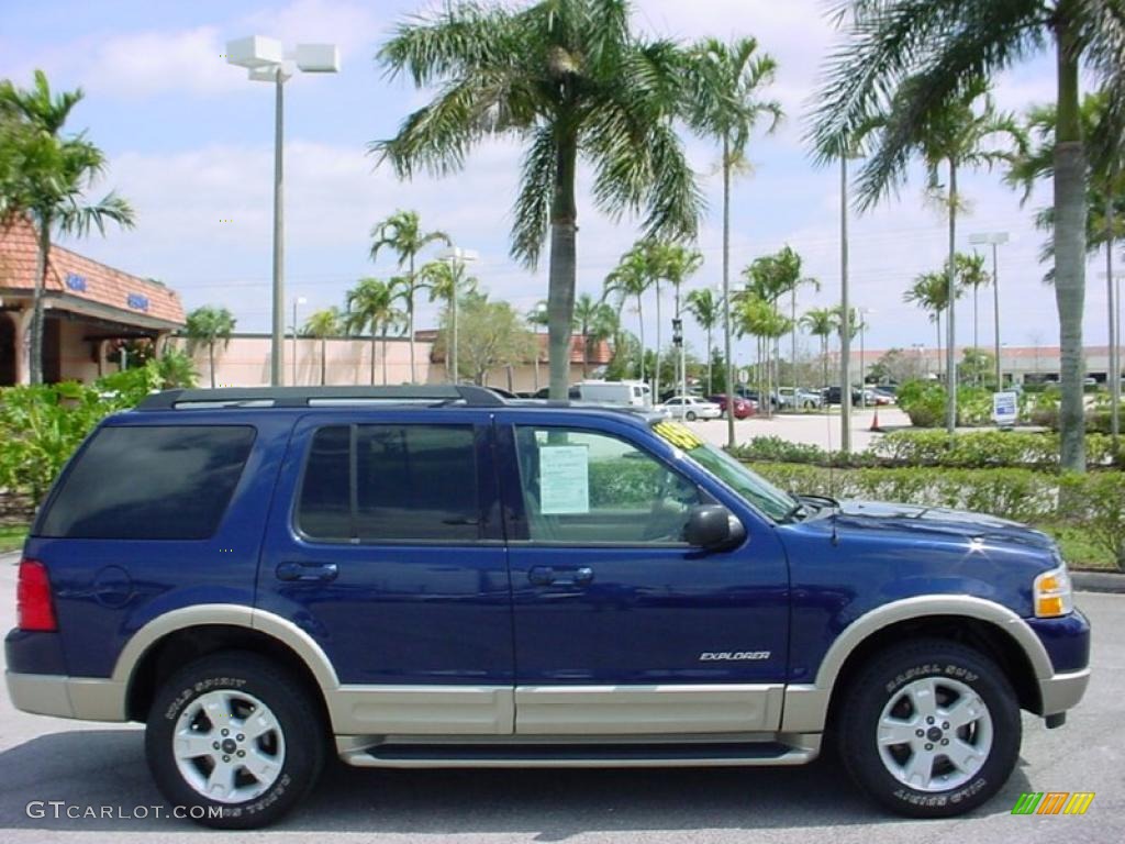 2005 Explorer Eddie Bauer - Dark Blue Pearl Metallic / Medium Parchment photo #2