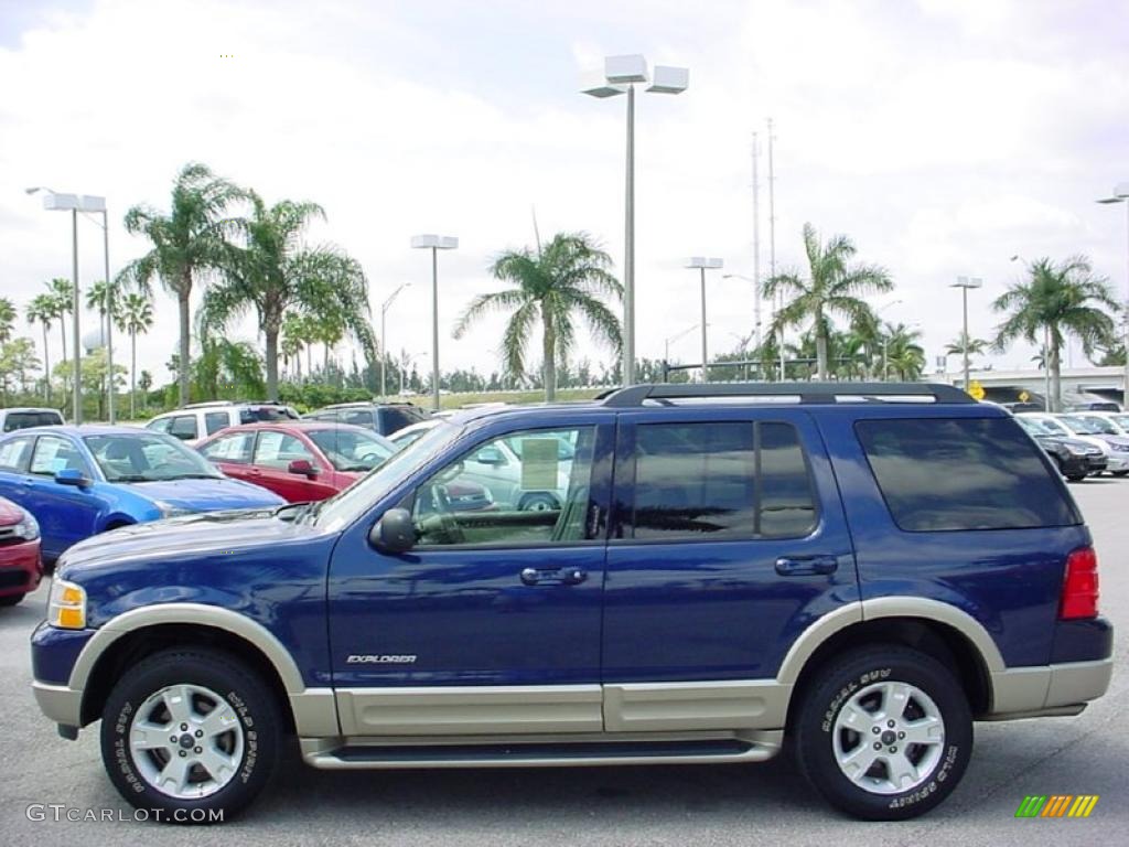 2005 Explorer Eddie Bauer - Dark Blue Pearl Metallic / Medium Parchment photo #8