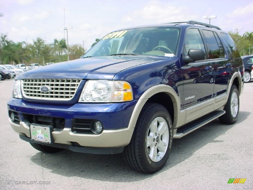 2005 Explorer Eddie Bauer - Dark Blue Pearl Metallic / Medium Parchment photo #9