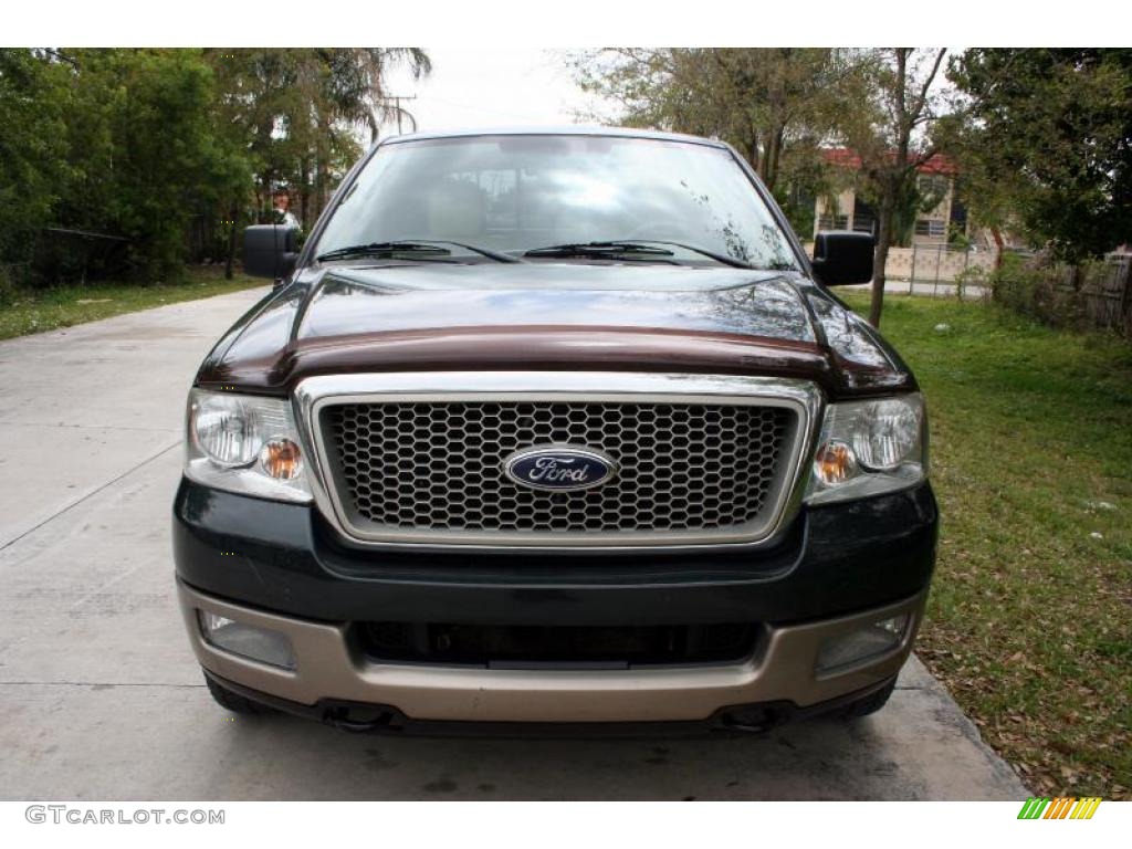 2004 F150 Lariat SuperCrew 4x4 - Aspen Green Metallic / Tan photo #14