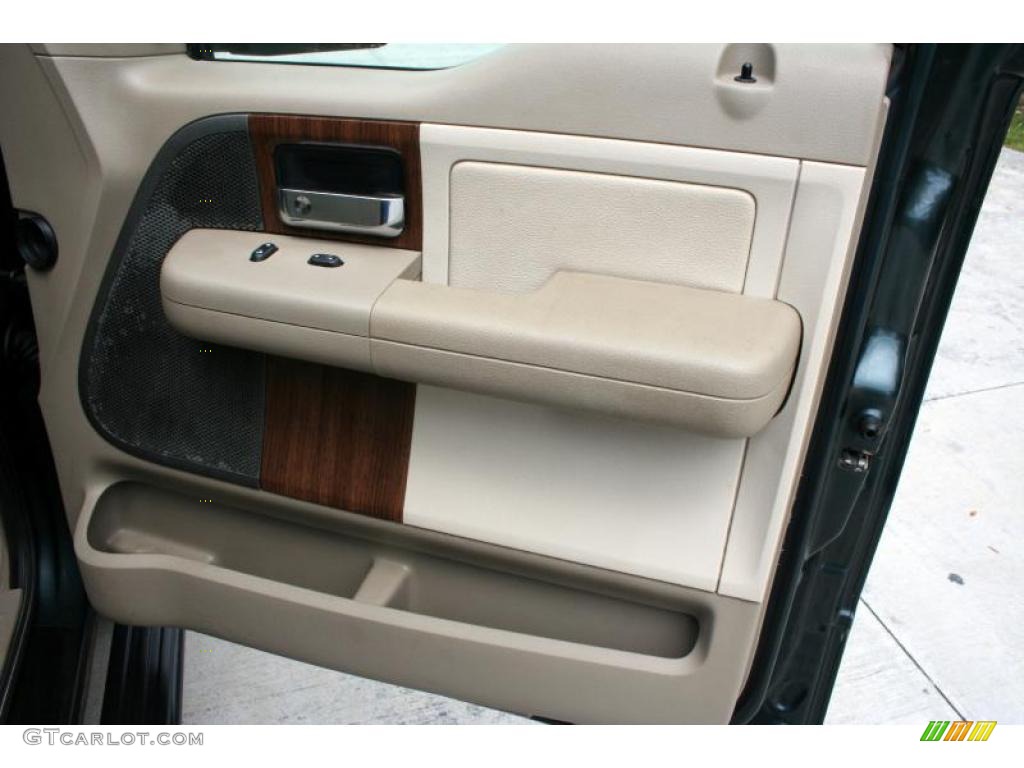 2004 F150 Lariat SuperCrew 4x4 - Aspen Green Metallic / Tan photo #28