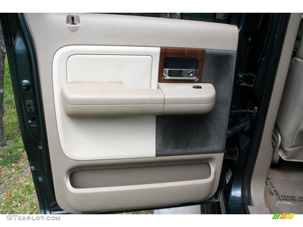 2004 F150 Lariat SuperCrew 4x4 - Aspen Green Metallic / Tan photo #29